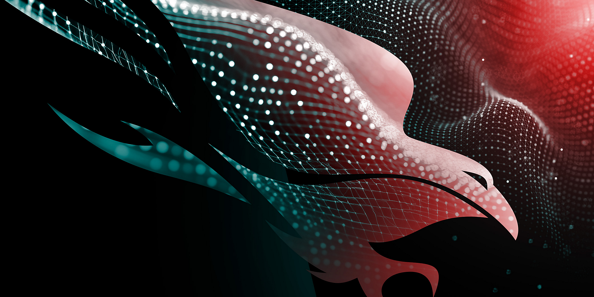 graphic image of falcon and AI